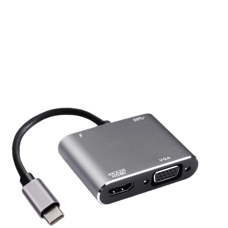 USB-C to HDMI/VGA Docking Station: Phone-to-Monitor Screen Mirroring Converter