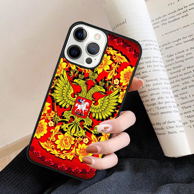 Russia Flag Coat Of Arms Phone Case Cover For iPhone 17 Air 16 15 14 plus 12 13 pro max coque Shell Fundas