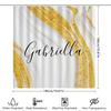 Gold Marble Shower Curtain Name Custom Bathroom Decorative Window Coverings For Home Decoration White/Gold Colorway