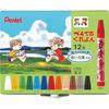 Pentel Crayon PTCR-12 12 Color Set with Usage Collection