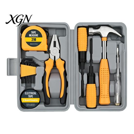 Multi Purpose Tool Kit for Daily Tasks 13Pcs Household Set, Hand with Storage Case, Complete Assortment Easy to Carry Maintenance Set Home Repairs DIY