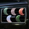 Crystal Moon Car Air Freshener Perfume Clip Women Pink Moon Interior Decoration Auto Air Conditioner Outlet Fragrance Diffuser