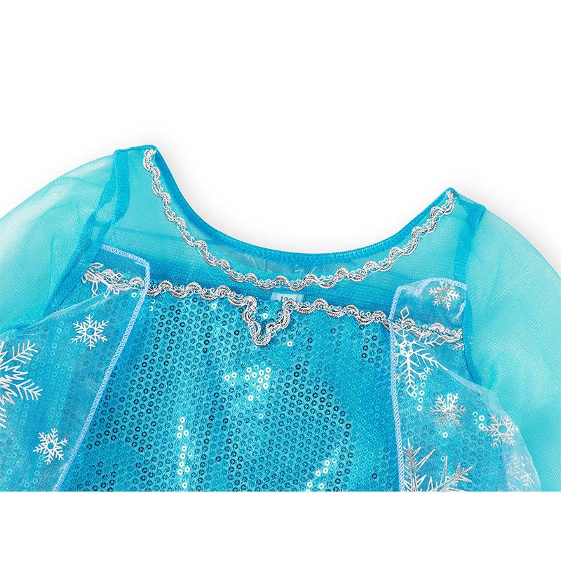 Frozen Queen Elsa Princess Dress - Children's Blue Gown for Girls