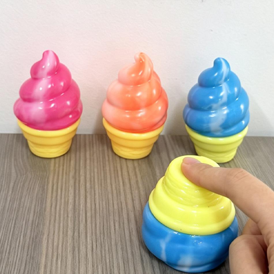 Hot Schylling Ice-Cream Sensory Toys Stress Relieving Blocks Pinching Relieving Puzzle Solving Venting Children Souvenir