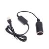 1PC Auto Interior Accessories 5V To 12V Car Cigarette Socket USB Converter Power Adapter Controller Plug Connector