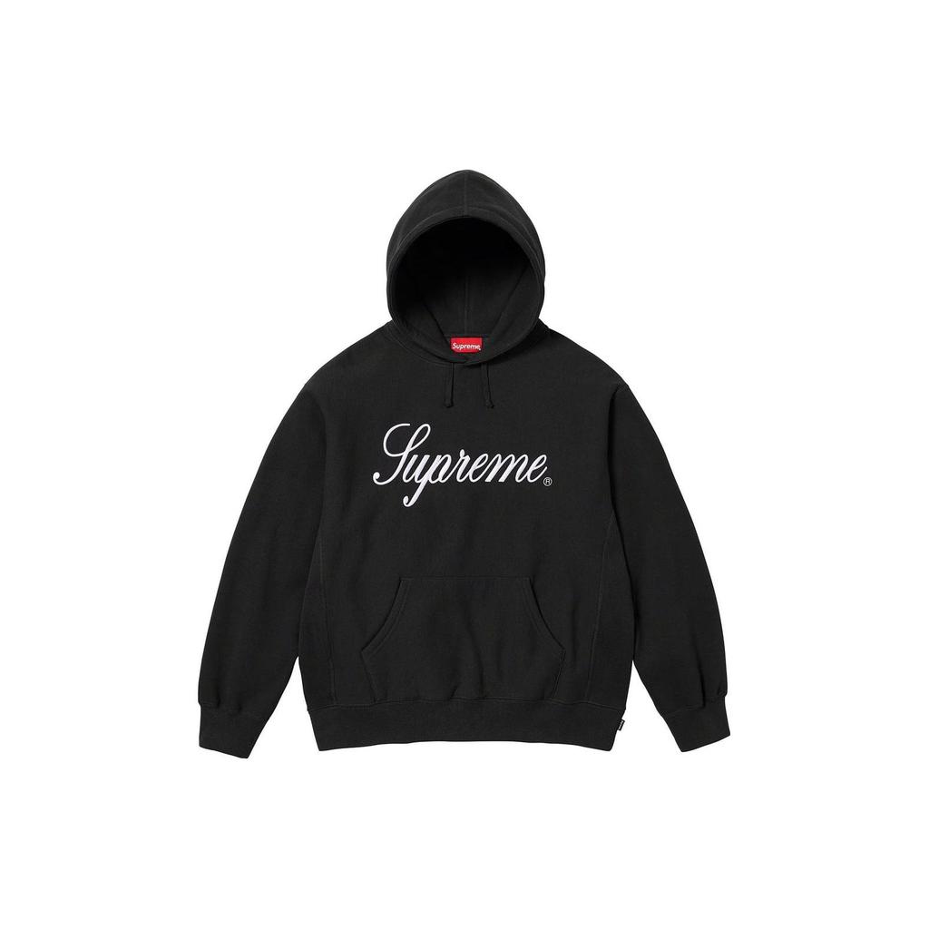 Supreme FW23 Week6 Raised Script Hoodie 'Black' Men's SUP-FW23-102
