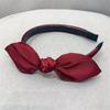 Ins Slim Satin Cloth Bow Knot Hairbands for Women Girls Causal Shopping Party Headbands Non Slip Toothed Head Hoop