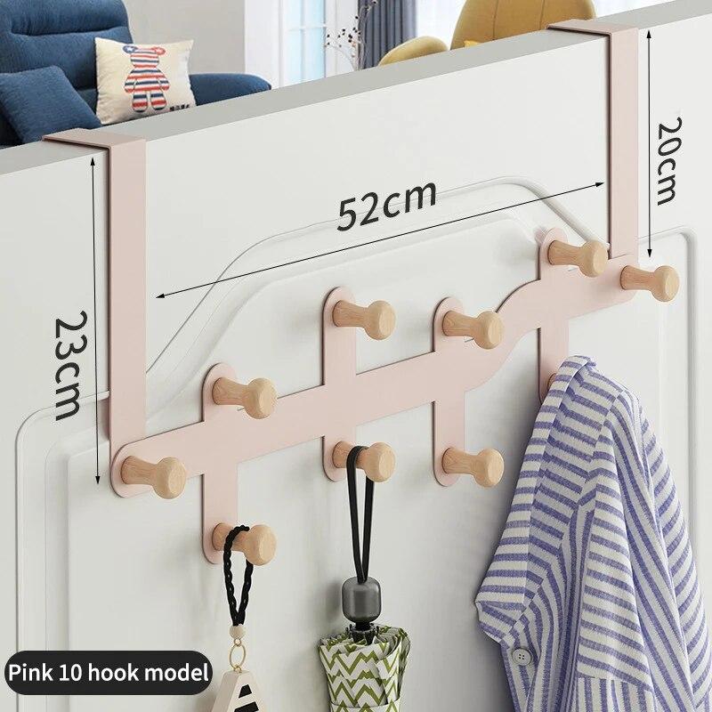Modern Fashion Door Back Hook Bedroom Porch Free Punch Coat Hook Bathroom Door Hook Towel Rack Metal Hook