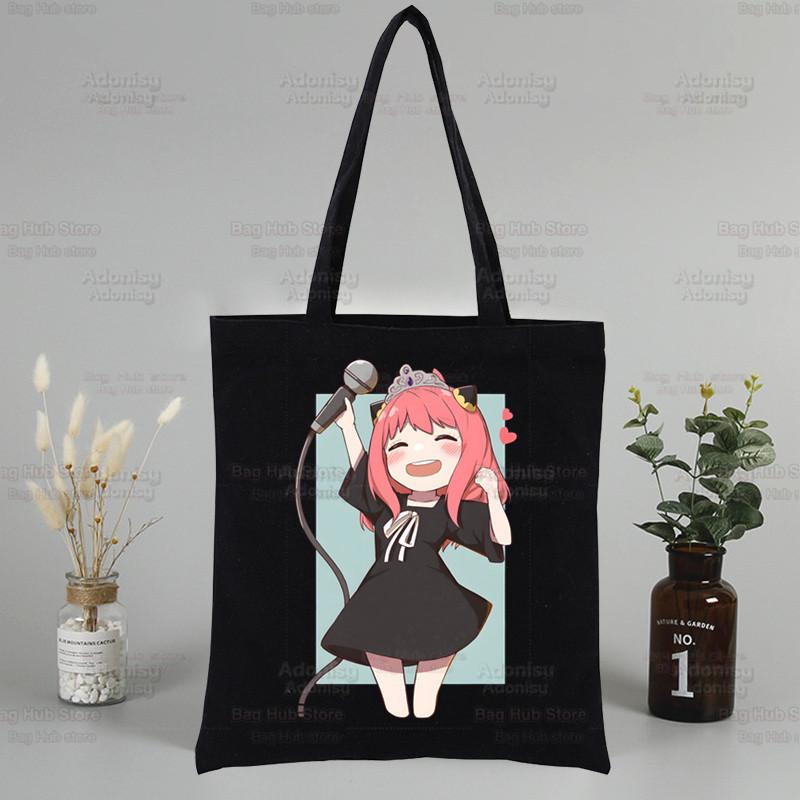 Spy X Family Anime Canvas Tote Bag - Harajuku Style Shoulder Bag for Students & Shopping