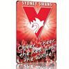 Sydney Swans Cheer Metal Tin Sign  Vintage Red  White Fan Poster with Swan Logo Cheer He and White Slogan Durable