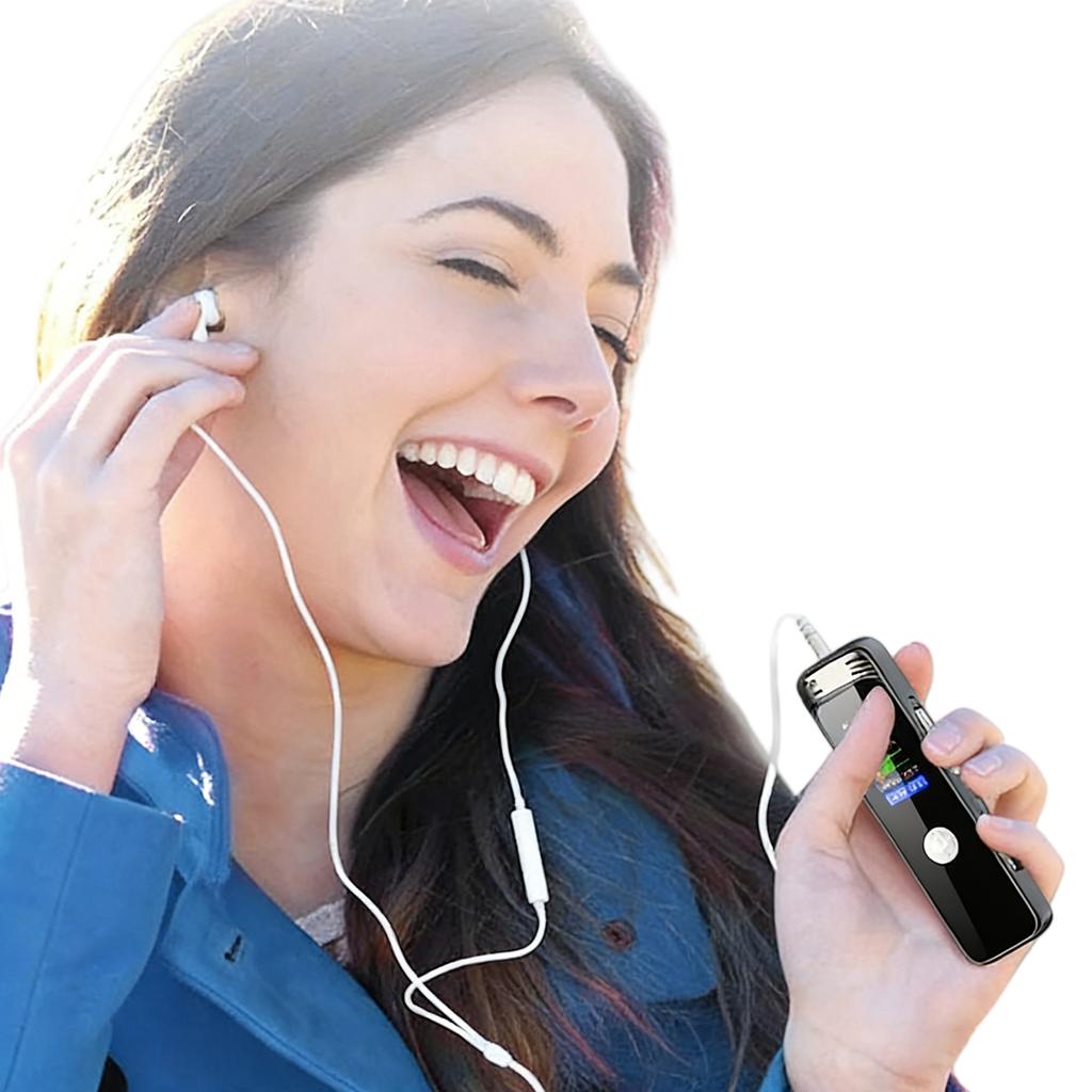Voice Activated Recorder Type-C Rechargeable Audio Recorder with 7-Level Adjustable Voices Control for Lectures Meetings