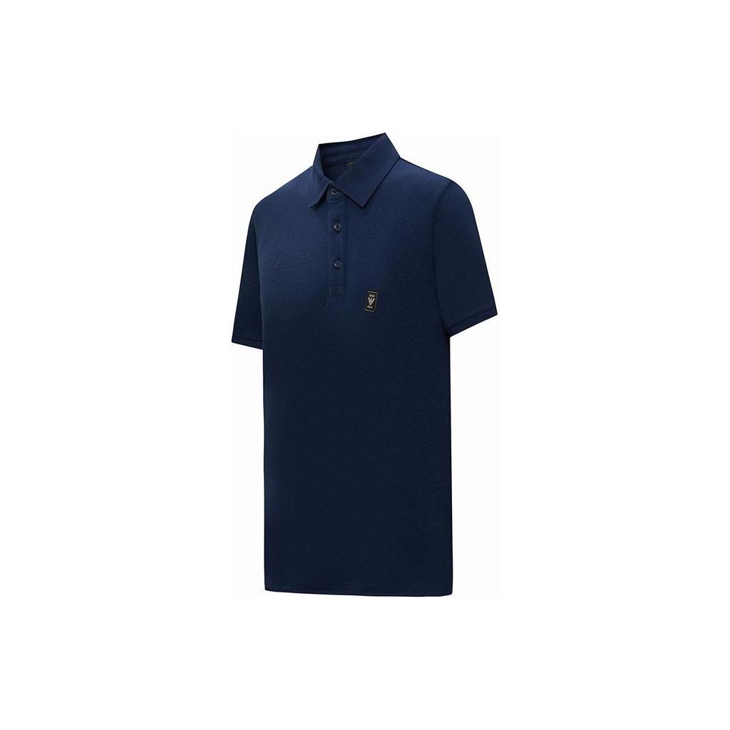 Emporio Armani Ss24 Solid Color Logo Patch Casual Short Sleeve Polo Shirt Men Polo Shirts Navy-Blue 211804-4R460-6935
