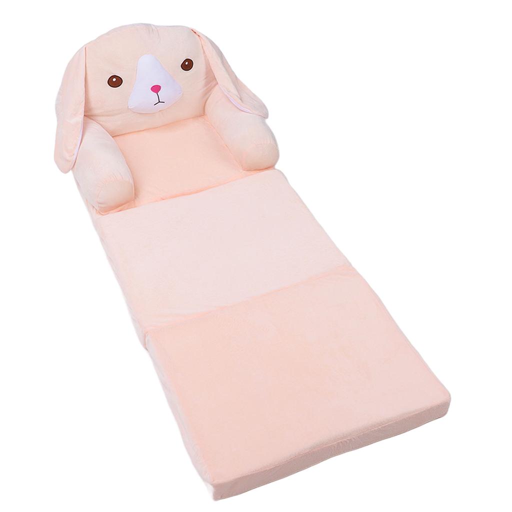 Foldable Kids Sofa Pink Dog Sponge Pull Out Kids Couch Soft Children Flip Open Sofa Bed for Home Hotel Kindergarten 3