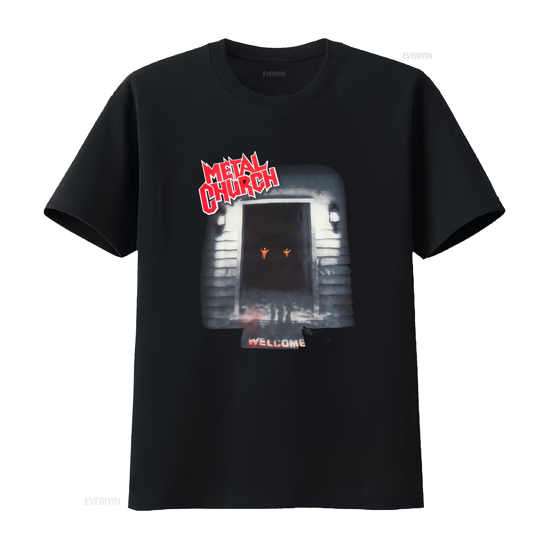 

Metal Church T Shirt Cotton All Sizes Perfect for Friends with Unique Welcome Design vintage Washed Unisex Comfortable 4XL
