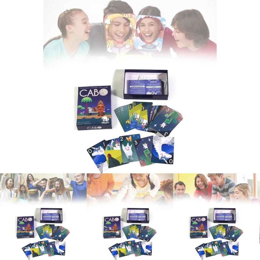 Cabo Gra Karciana Wersja Angielska Wciągająca Gra Planszowa Zarządzania Pamięcią Dla 2-4 Graczy