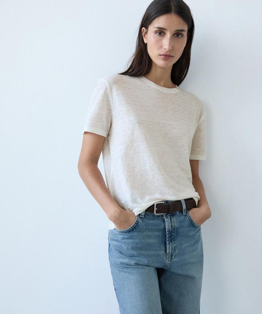 Masimodutti Linen Short Sleeve T-Shirt