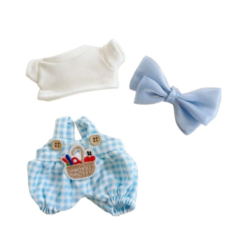 

Одежда для куклы Лабубу, комбинезон на лямках, плюшевая одежда для кукол 17 см, одежда для Лабубу, детский подарок синий