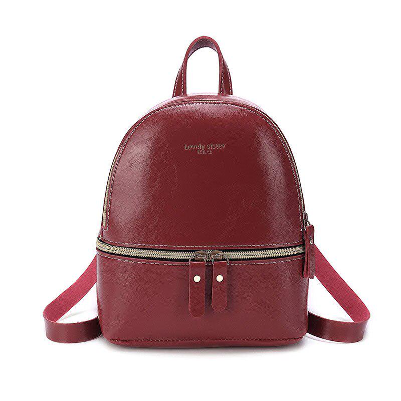 Style Women's Backpack Casual Student Mini Leather Solid Backpack Schoolbag Girls Gift Shoulder Bag