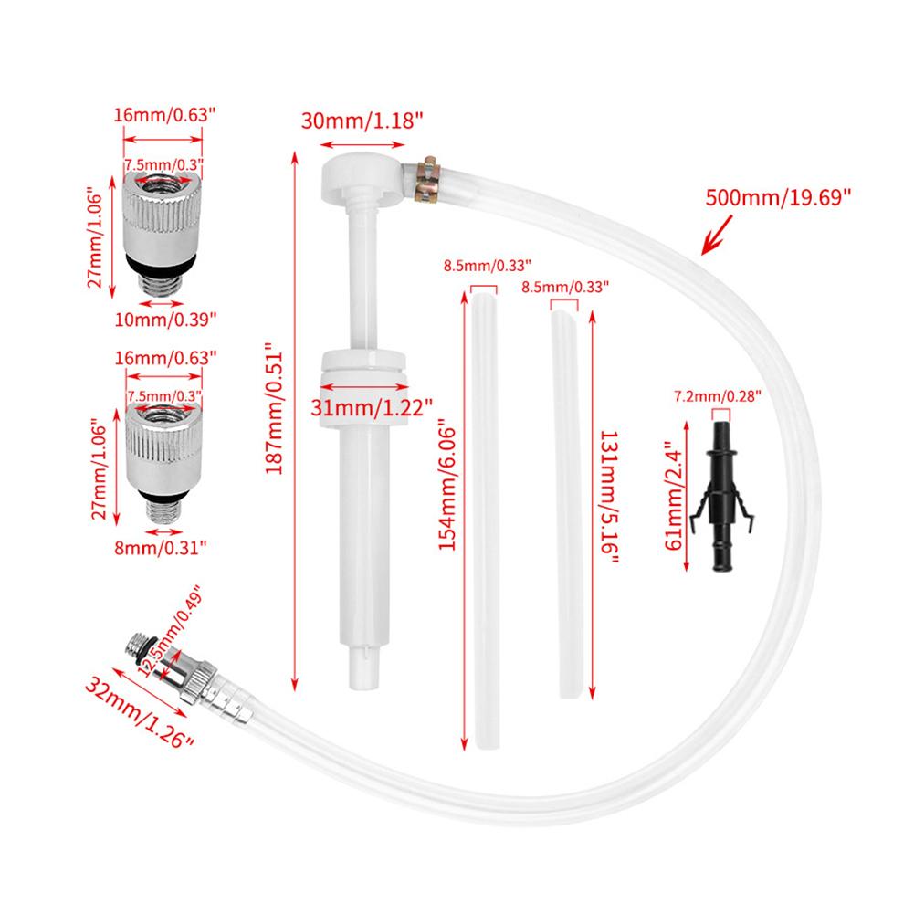 Lower Unit Gear Oil Pump With 3/8inch 8mm 10mm Adapters 1 Set For Standard Quart Bottles Mariner Outboards Motors Metal Swivel