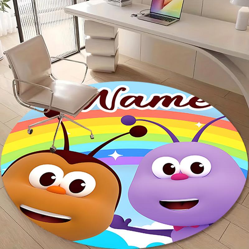 Personalized BichiKIDS Round Chair Office Rug - Perfect for Mat, Office Chair & More - Ideal Gift for Birthdays and Holidays
