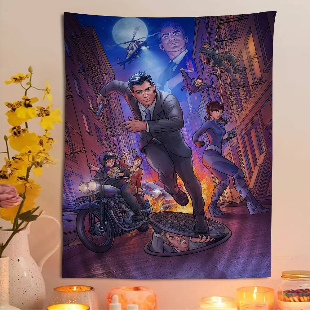 TV A-Archer Chart Tapestry For Living Room Home Dorm Decor Art Home Decor