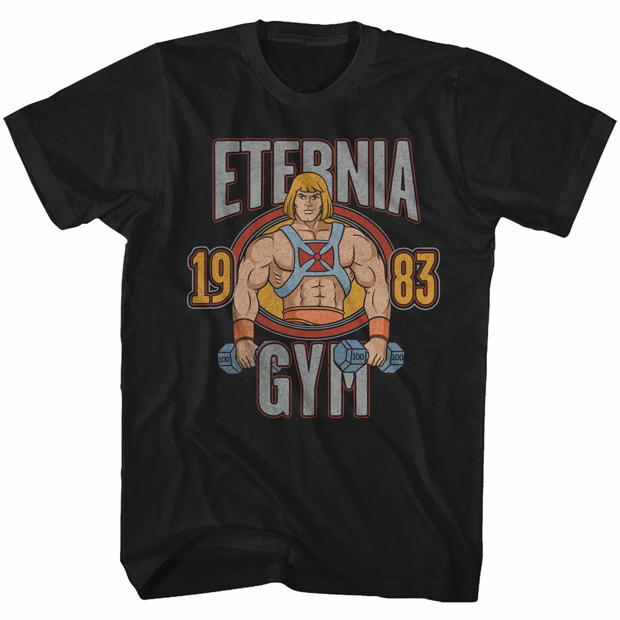 

Masters of The Universe He Man Gym Black Adult T-Shirt Harajuku Men Clothing S разноцветный