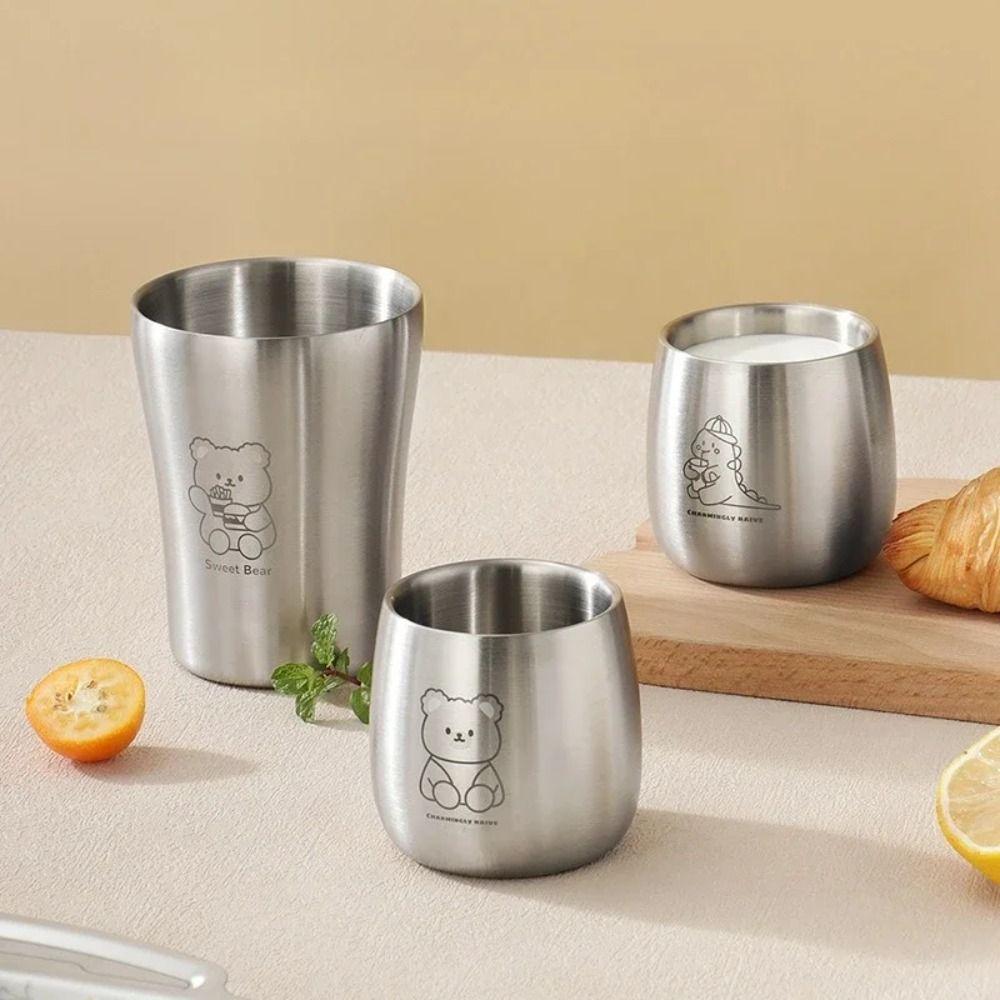 Anti Scalding Kids Drinking Cup Cute Pattern Kindergarten Milk Cup Tumbler Coffee Mug  Adult