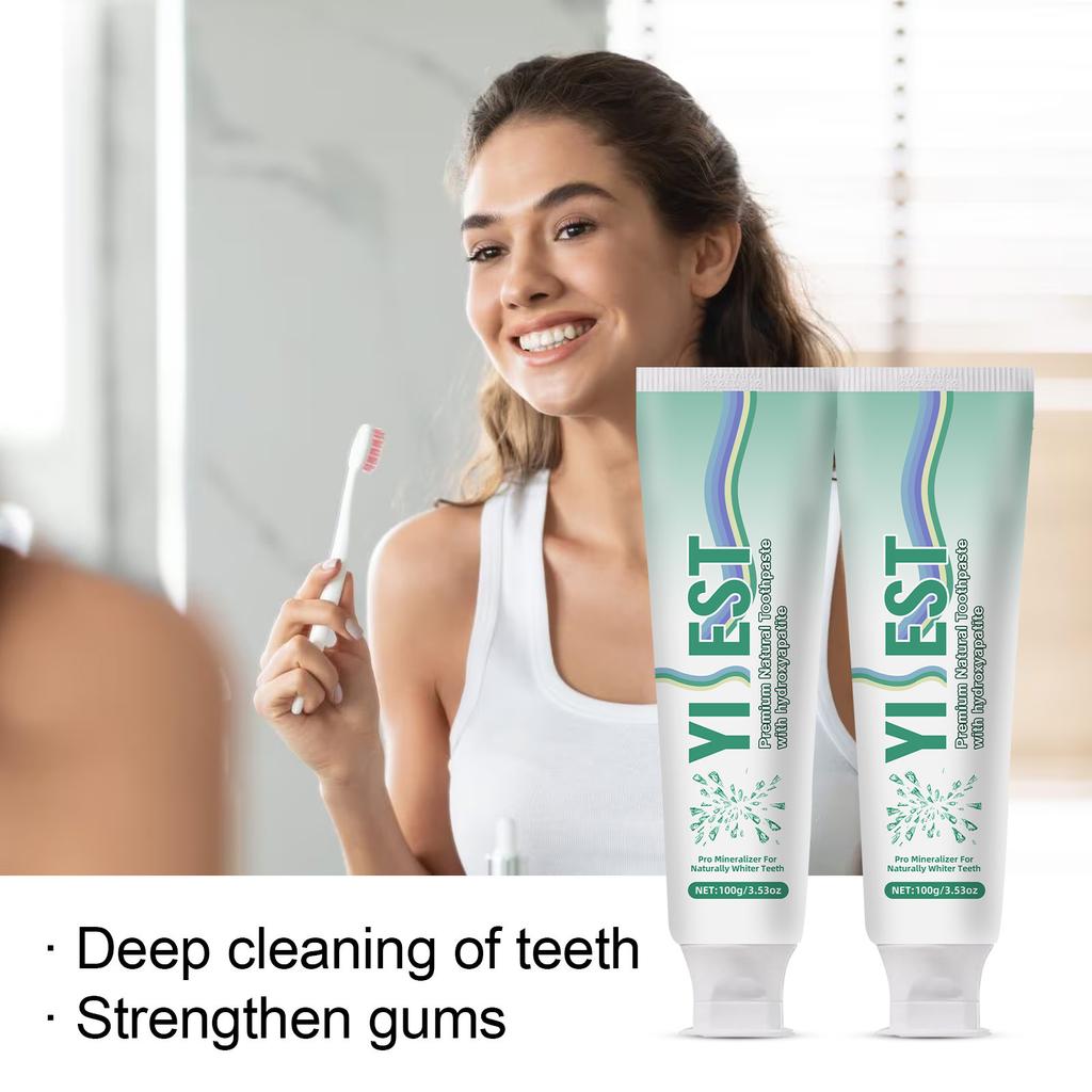 Pasta de dientes de nano-hidroxiapatita sabor menta para el mal aliento, pasta de dientes blanqueadora para manchas blancas, aliento fresco