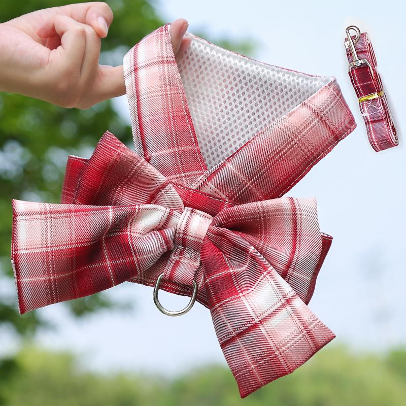 Pet Supplies Dog Skirt Cat JK Cat Chest Strap Dog Rope Teddy Pomeranian Walking Dog Clothes Traction Rope