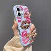 Leopard Lip Print Soft Mochi Case for Apple 17 Pro Max/16/15/14 Pro/12 Pro - Ins Style