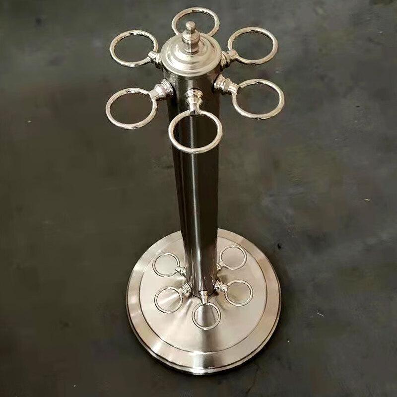 MR MOOSE Metal 6-Hole Floor Billiard Cue Rack