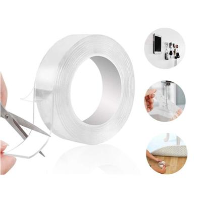 1pcs Nano Grip Tape 1m L X 3cm W Reusable Removable Washable Double Sided Adhesive Strips Seamless Streak Free Tape Kitchen Holder