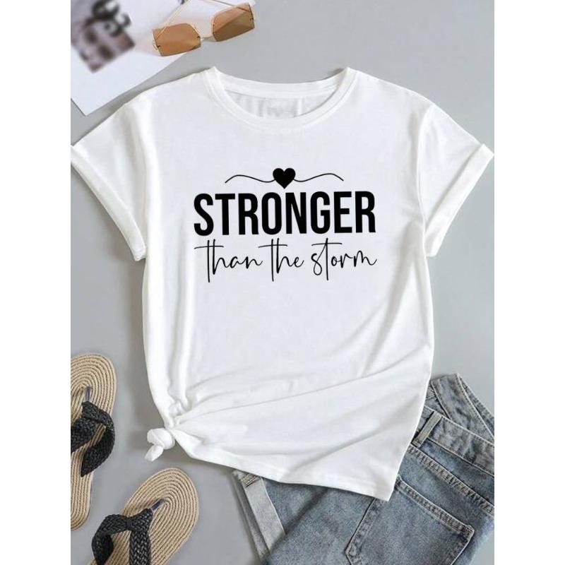 (European Size) Sweet Love Women Trend Cute Short Sleeve Fashion Tee Top Clothing Print Lady Casual T-shirt Female Graphic T-shirts