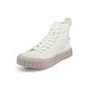 Kappa Trendy Comfortable Non-Slip Wear-Resistant Lightweight Breathable High-Top Canvas Shoes Women sneaker White Pink K0C25VS14-012