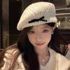 Lamb Girls Painter Hat Adjustable Summer Tourism Beret Retro Women Plush Beret  Autumn and Winter