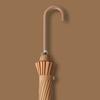 16-Rib Umbrella with Japanese-Style Fresh Design, Leather Handle, Curved Hook, Straight Pole, Large Double-Person Umbrella for Sun and Rain, Gift or