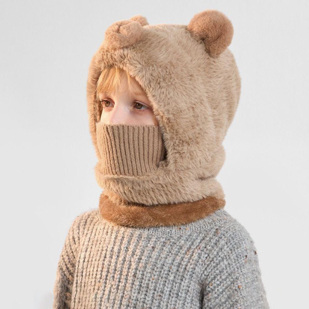 Winddichte Kinder-Sturmhaube Dicke Warme Warme Strickmütze Kinder Bärenmütze Kinder Outdoor
