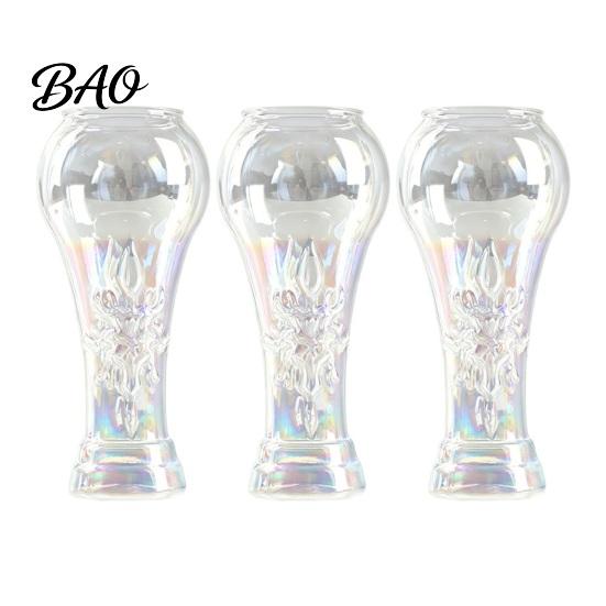 Langlebiger Bierglas-Pokalform-Weinbecher, Hitzebeständiger Krug für Craft-Bier, Transparenter Becher für Saft, Kreatives Pub-Trink-Sport-Party-Glas, Hoch Borosilikat
