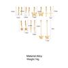 7 Pairs Of Women Earrings Alloy Creative Simple Butterfly-shape  Earring Set