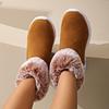 Fashion Zipper Faux Fur Ankle Boots Women Plus Size 43 Warm Thick Plush Snow Boots Woman Comfortable Non Slip Winter Botas Mujer