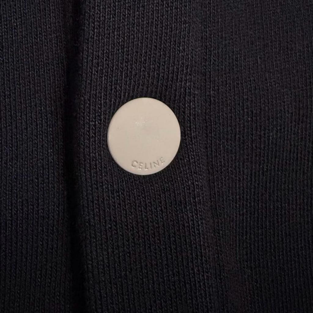 CELINE College Logo Teddy Jacket Black Men's Size M Model 2Y815345F