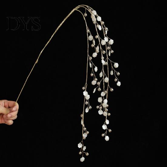 Winter Wedding Decor Faux Crystal Christmas Tree Picks, Acrylic White Glitter Sprays for Holiday And DIY Arrangements Wreath Centerpieces, Faceted