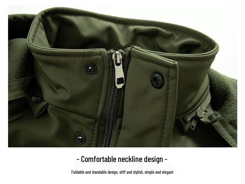 Men's Fleece-Lined Camouflage Workwear Set - Thick, Warm, Dirt & Wear-Resistant, Cold-Proof Cotton for Autumn/Winter.
