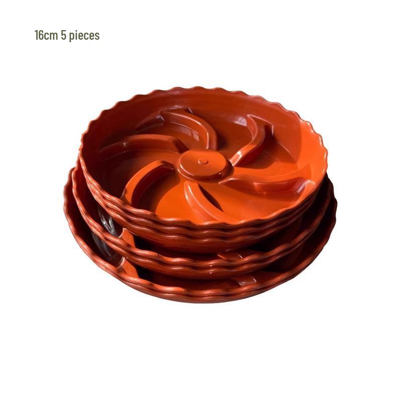 

Поддон для горшка из рифленого пластика против гниения корней с толстым волнистым краем