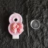 3D Birthday Candles with Pink Bow Decorations Numbers 0-9 Suitable for Birthdays Parties Festivals New Year's Celebrations