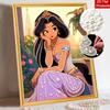 Disney Pearl Painting Jasmine Art Painting Wall Suitable for Home Office Decoration Handmade Gifts Elegant Pearl Decor