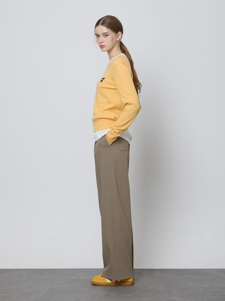 LUVM Basic V-Neck Pullover_Yellow