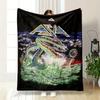 Retro Asia Band Sea Dragon Poster Dark Soft Blanket, Silky Warm Blanket for Everyday Coziness, Breathable Fleece Throw for Daily Use