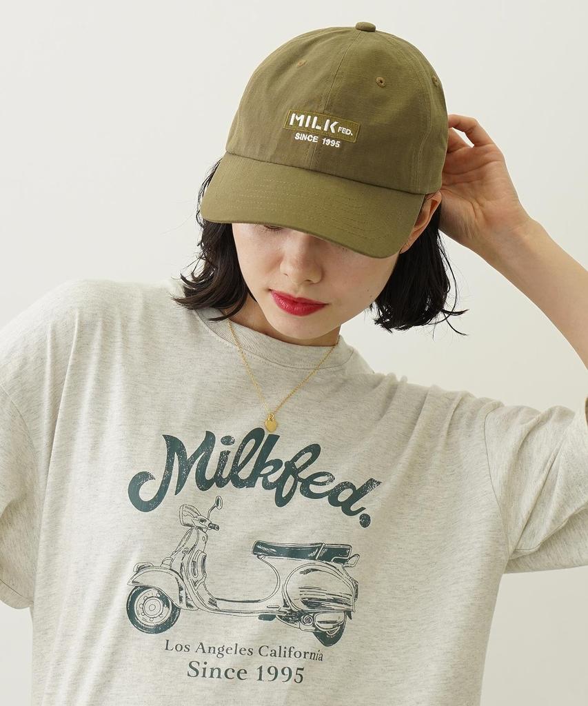 [Milkfed] Gorra Ripstop Bar para Mujer, Oliva