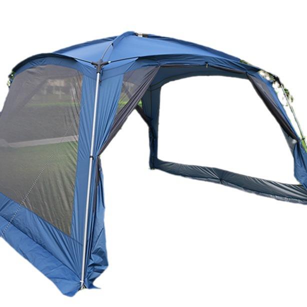3.65m Foldable Outdoor Camping Gazebo: Sunshade, BBQ, Beach & Leisure Tent
